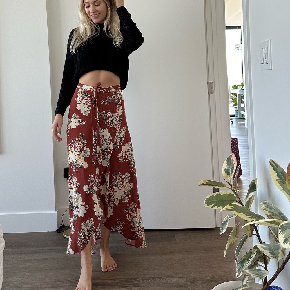 Zara wrap maxi skirt